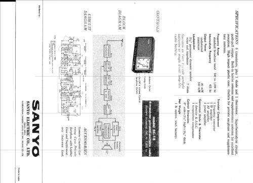 6C-18; Sanyo Electric Co. (ID = 1206071) Radio