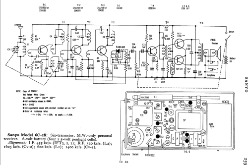 6C-18; Sanyo Electric Co. (ID = 777347) Radio