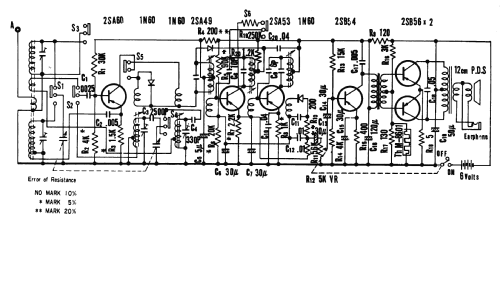 6 Transistor Cordless 6S-08; Sanyo Electric Co. (ID = 1714464) Radio