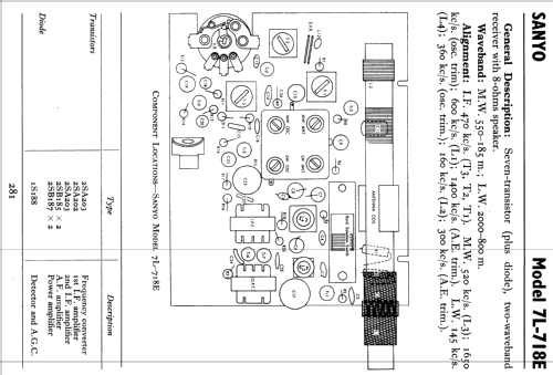 7L-718E; Sanyo Electric Co. (ID = 807537) Radio