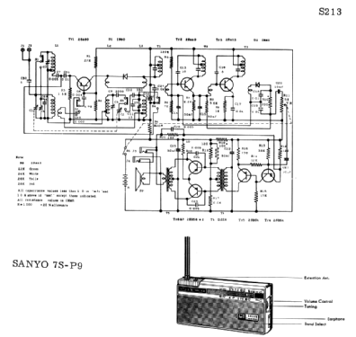 7S-P9; Sanyo Electric Co. (ID = 1684677) Radio