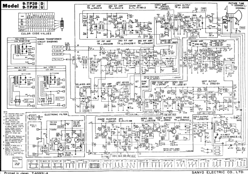 9-TP20 ; Sanyo Electric Co. (ID = 2508228) Television