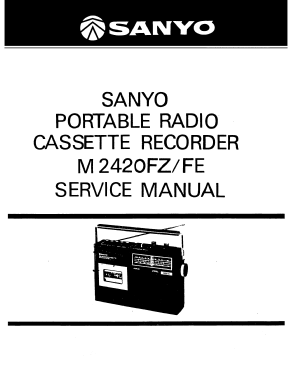 AM FM Portable Radio Cassette Recorder M-2420FE; Sanyo Electric Co. (ID = 2971747) Radio