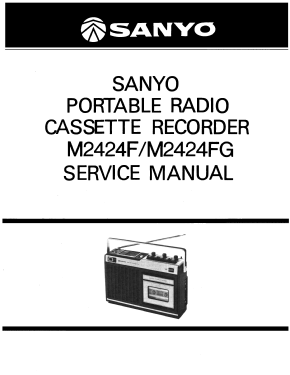 AM FM Portable Radio Cassette Recorder M-2424FG; Sanyo Electric Co. (ID = 2972338) Radio