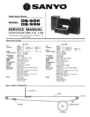 AM/FM/SW Stereo Sound System DS-93N; Sanyo Electric Co. (ID = 3004850) Radio