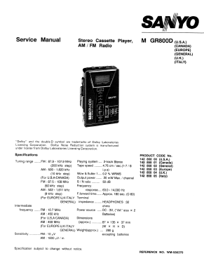 BassXpander MGR800D; Sanyo Electric Co. (ID = 2948032) Radio