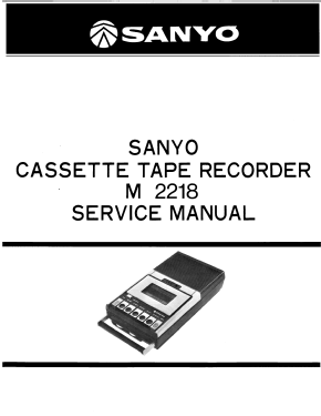 Cassette Tape Recorder M-2218; Sanyo Electric Co. (ID = 2969915) R-Player