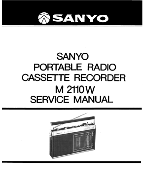 Portable Radio Cassette Recorder M-2110W; Sanyo Electric Co. (ID = 2969195) Radio