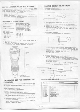 MR-404-A; Sanyo Electric Co. (ID = 2707321) Sonido-V