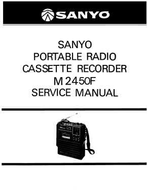 AM/FM Portable Radio Cassette Recorder with Sound Mixer M-2450F; Sanyo Electric Co. (ID = 2972949) Radio