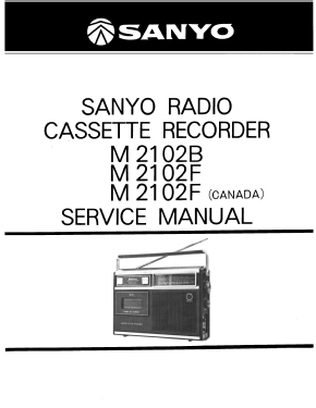 Radio Cassette Recorder M-2102B; Sanyo Electric Co. (ID = 2963262) Radio