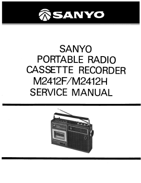 Portable Radio Cassette Recorder with Mike Mixing M-2412F; Sanyo Electric Co. (ID = 2970811) Radio