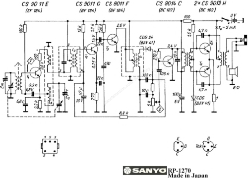 6 Transistors RP-1270; Sanyo Electric Co. (ID = 2072961) Radio