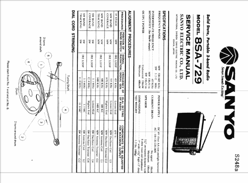 Vocal 36 8SA-729; Sanyo Electric Co. (ID = 1715755) Radio