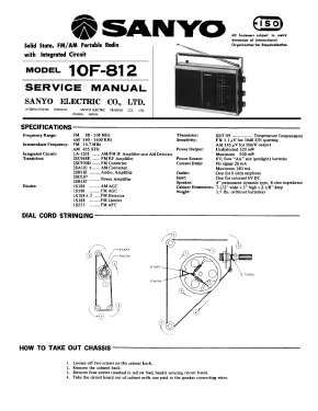 Solid State FM/AM Portable Radio with IC 10F-812; Sanyo Electric Co. (ID = 2998234) Radio