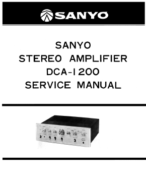 Stereo Amplifier DCA-1200; Sanyo Electric Co. (ID = 3003184) Ampl/Mixer