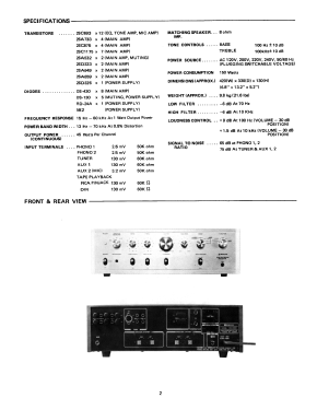 Stereo Amplifier DCA-1200; Sanyo Electric Co. (ID = 3003185) Ampl/Mixer