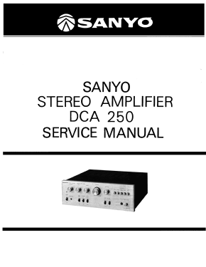 Stereo Amplifier DCA-250 /MV /UL /CSA /SEV /FTZ /SCAN /BSI; Sanyo Electric Co. (ID = 3002423) Ampl/Mixer