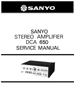 Stereo Amplifier DCA-650; Sanyo Electric Co. (ID = 3002463) Ampl/Mixer