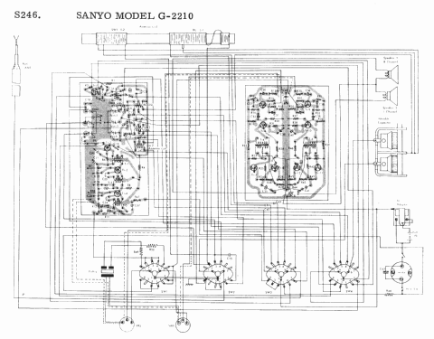 Stereo Phonic 3 Band Radio Phonograph G-2210; Sanyo Electric Co. (ID = 1713215) Radio