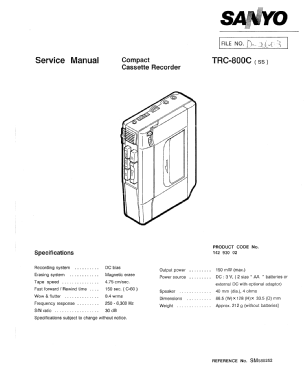 Talk-Book TRC-800C; Sanyo Electric Co. (ID = 3046507) R-Player