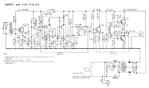 Transistor Radio 6CA-T20; Sanyo Electric Co. (ID = 2954446) Radio