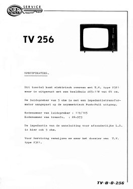 TV-ontvanger 256; SBR Société Belge (ID = 3105773) Television