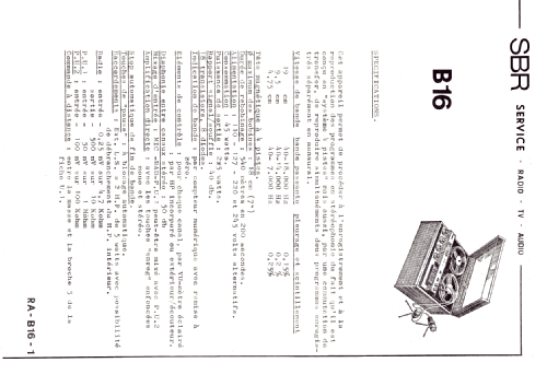 B16; SBR Société Belge (ID = 1463268) Sonido-V