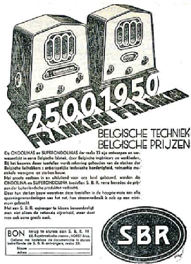 Ondolina 333A2; SBR Société Belge (ID = 2747518) Radio
