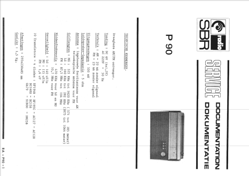 P90; SBR Société Belge (ID = 1472210) Radio