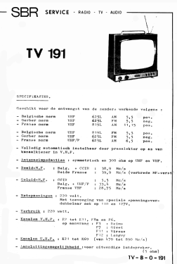 Televisie 191; SBR Société Belge (ID = 3111769) Television