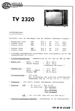 Televisie 2320; SBR Société Belge (ID = 3107457) Television