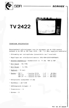 Televisie 2422; SBR Société Belge (ID = 3112278) Television