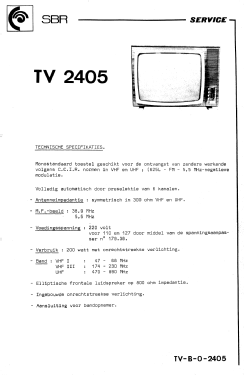 TV-2405; SBR Société Belge (ID = 3023459) Television