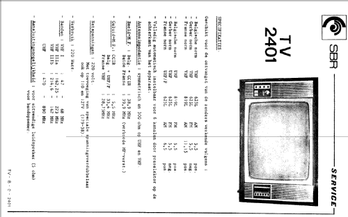 TV-2401; SBR Société Belge (ID = 1055839) Television