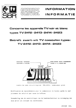 TV-2413; SBR Société Belge (ID = 3023811) Television