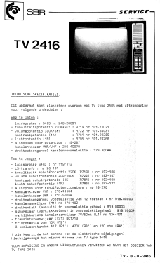 TV-2416; SBR Société Belge (ID = 3023618) Television