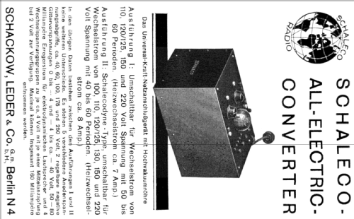 All-Electric-Converter ; Schaleco - Schackow, (ID = 992618) Strom-V