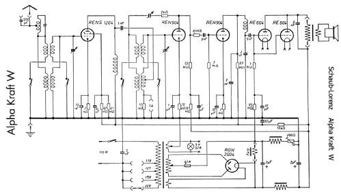 Alpha-Kraft W; Schaub und Schaub- (ID = 49744) Radio