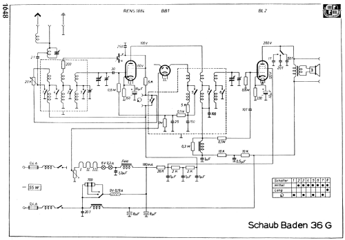 Baden 36G; Schaub und Schaub- (ID = 2071478) Radio