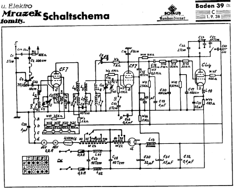 Baden 39GW; Schaub und Schaub- (ID = 304670) Radio