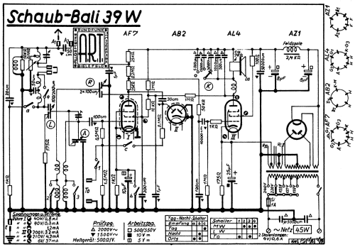 Bali 39W; Schaub und Schaub- (ID = 1553953) Radio