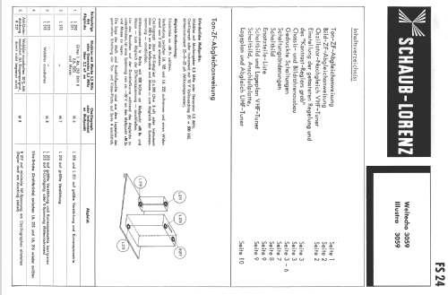 Illustra 3059 74440/74441/74442/74443; Schaub und Schaub- (ID = 915622) Télévision