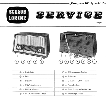 Kongress 10 44110; Schaub und Schaub- (ID = 489864) Radio