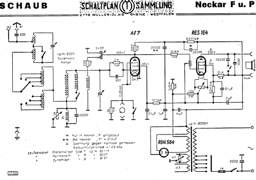 Neckar P; Schaub und Schaub- (ID = 3025552) Radio