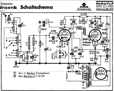 Neckar P; Schaub und Schaub- (ID = 304535) Radio