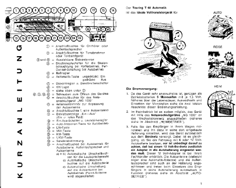 Touring Automatik T60; Schaub und Schaub- (ID = 564482) Radio