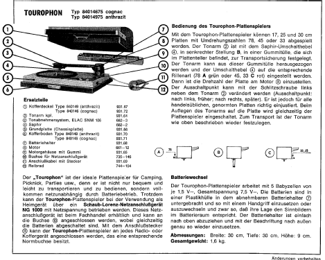 Tourophon ; Schaub und Schaub- (ID = 99949) Ton-Bild