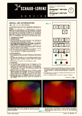 Weltspiegel T400 Color; Schaub und Schaub- (ID = 2904281) Televisión