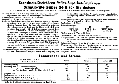 Weltsuper 34G; Schaub und Schaub- (ID = 49761) Radio